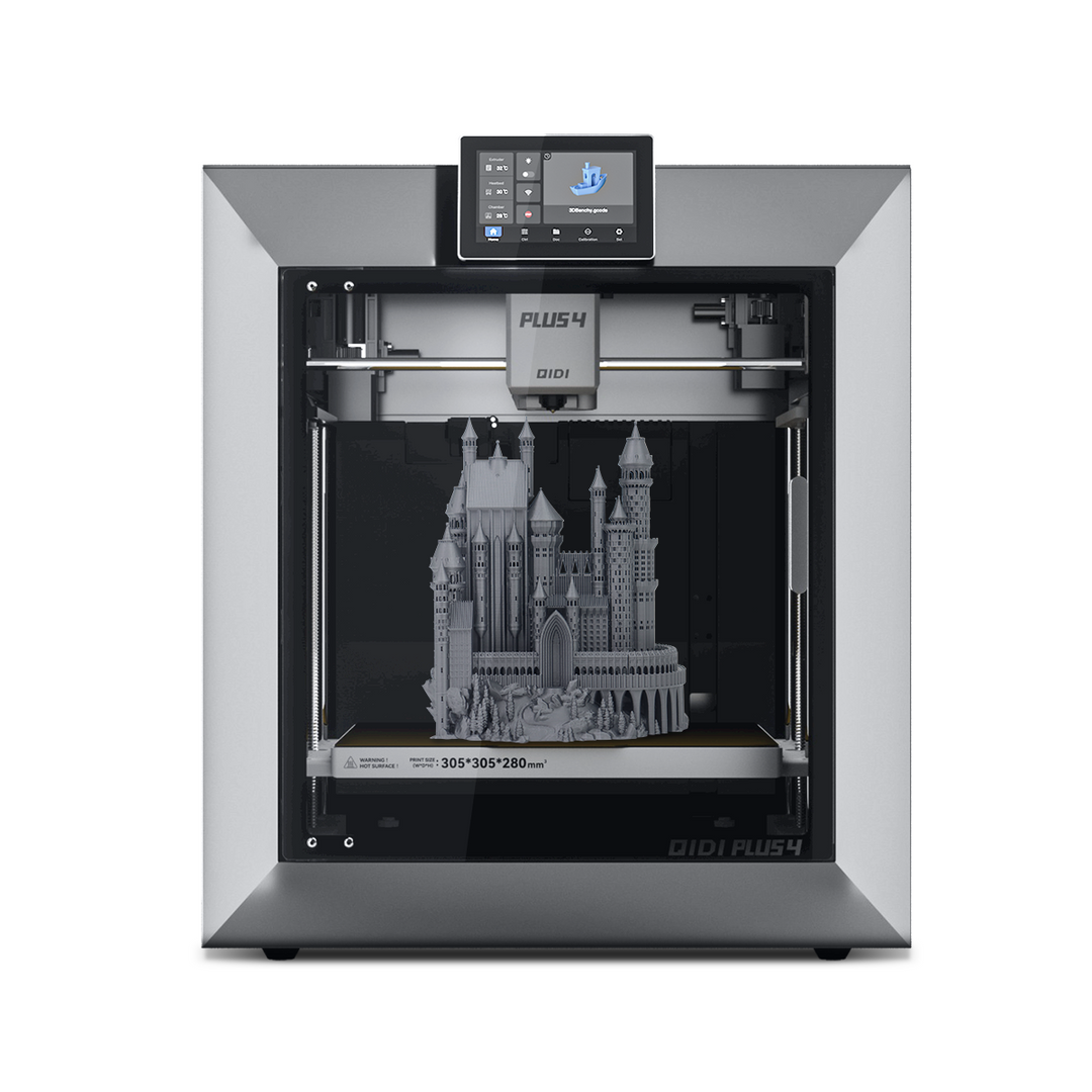 QIDI Plus 4 3D Printer printing castle model