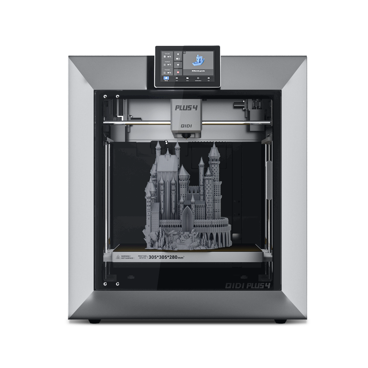 QIDI Plus 4 3D Printer printing castle model