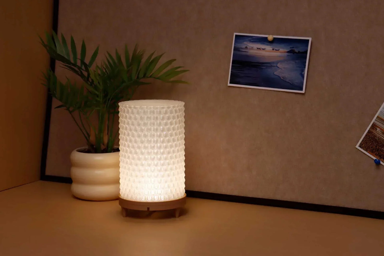 Ein gedruckter transparenter Lampenschirm