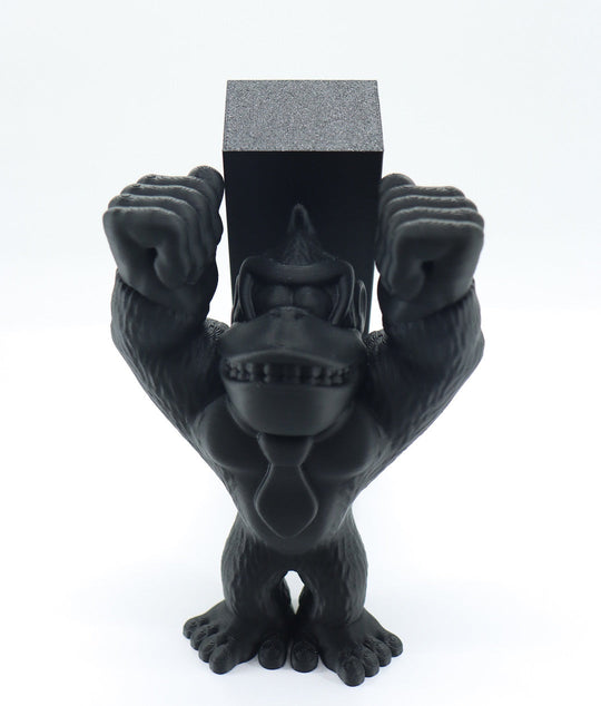 3D printed gorilla holding QIDI X-Smart 3 HF Plate, HF Plate sample.