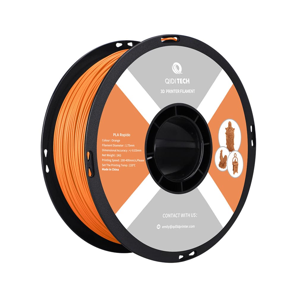 QIDI Orange PLA Rapido Filament Spool